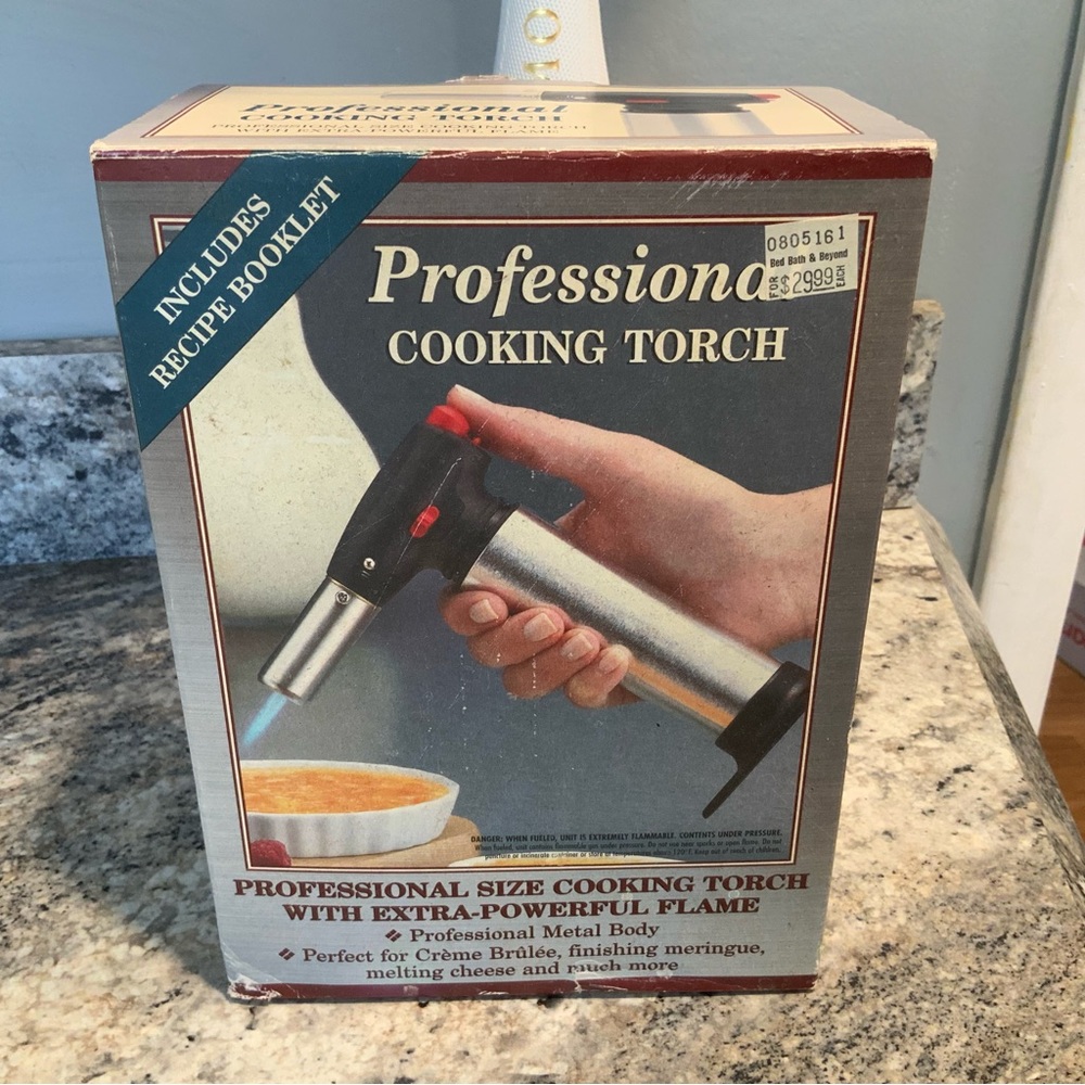 New Open Box CHEF’S TOOLS BUTANE PROFESSIONAL COOKING TORCH Brûlée Camping Fire